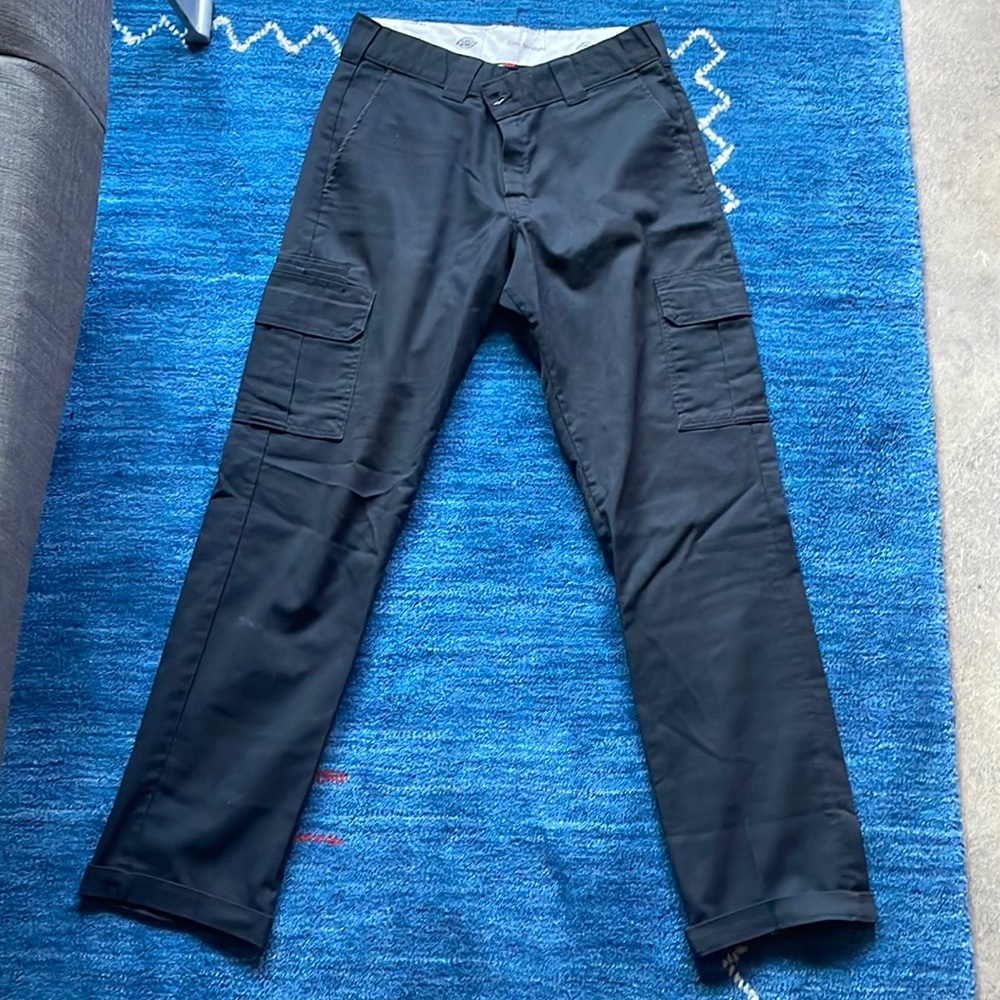 Dickies black slim straight cargo pants. 34X32